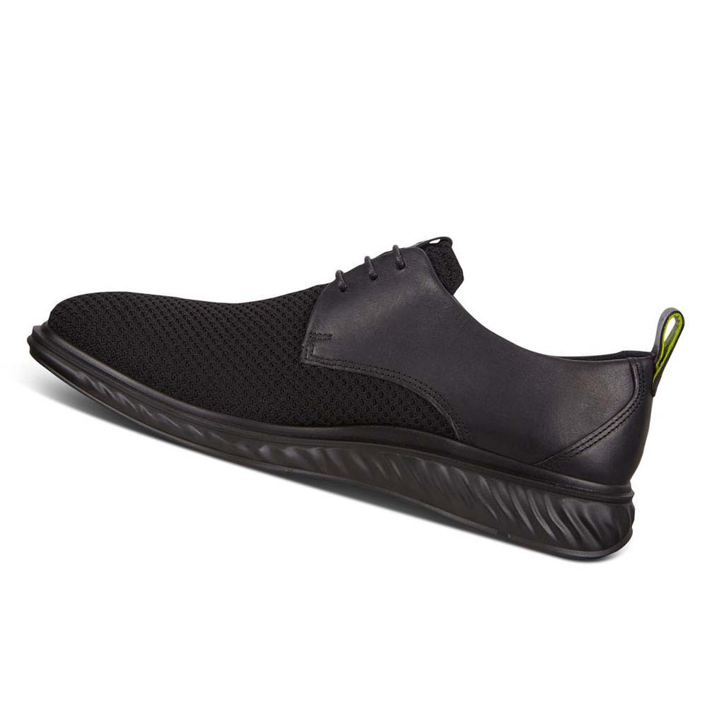 Men's Ecco St. 1 Hybrid Lite Casual Shoes Black | USA 490JPQ